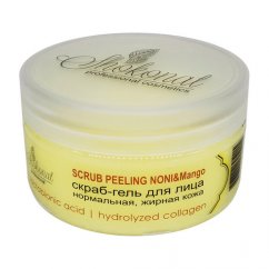 Скраб-гель для лица SCRUB PEELING NONI&Mango для нормальной, жирной, чувствительной кожи с лактобионовой кислотой, 200 гр