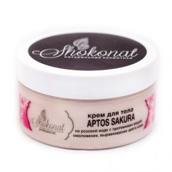 Крем для тела APTOS SAKURA на розовой воде с протеинами мидий. Омоложение, выравнивание цвета кожи, 200 мл