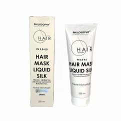 Маска с эффектом шелка для идеального блеска волос. Hair Mask Liquid Silk 250 ML