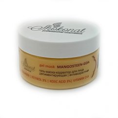 Гель-маска-корректор для лица депигментирующая | антивозрастная MANGOSTEEN-GOA (RETINOL 3% | KOJIC ACID 3%), 200 мл