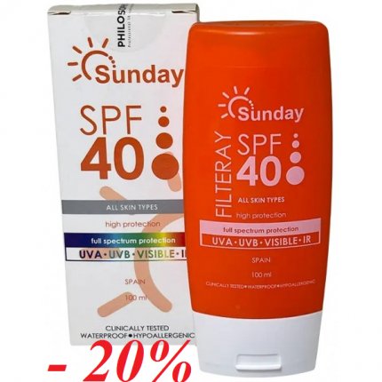 PHILOSOPHY SUNDAY FILTERAY СОЛНЦЕЗАЩИТНЫЙ КРЕМ С СПФ 40 100 ml