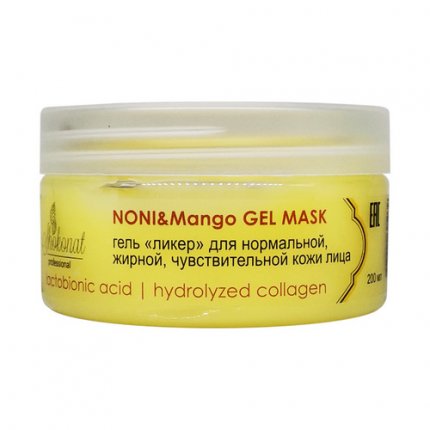 Гель «ликер» для нормальной, жирной, чувствительной кожи лица NONI&Mango GEL MASK с лактобионовой кислотой, 200 гр(изображение 2)