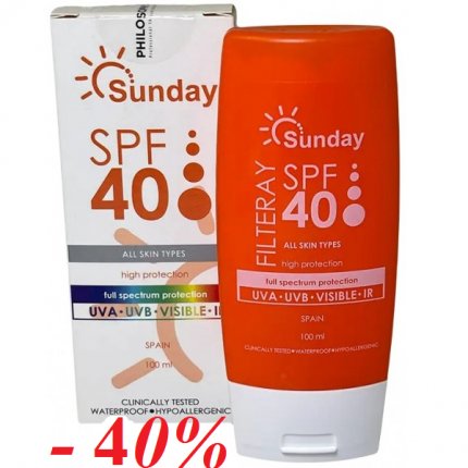 PHILOSOPHY SUNDAY FILTERAY СОЛНЦЕЗАЩИТНЫЙ КРЕМ С СПФ 40 100 ml